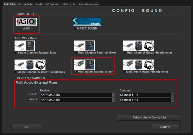DJ ProMixer Akiyama Syncron ASIO external