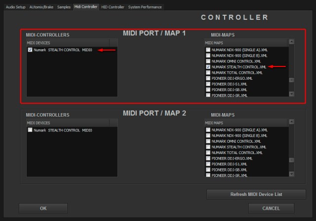 DJ ProMixer Numark Stealth Control MIDI