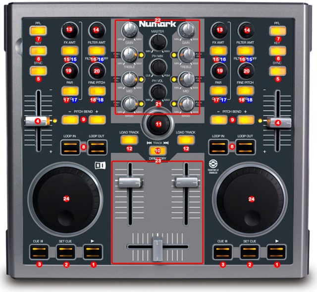 Numark Total Control MIDI map