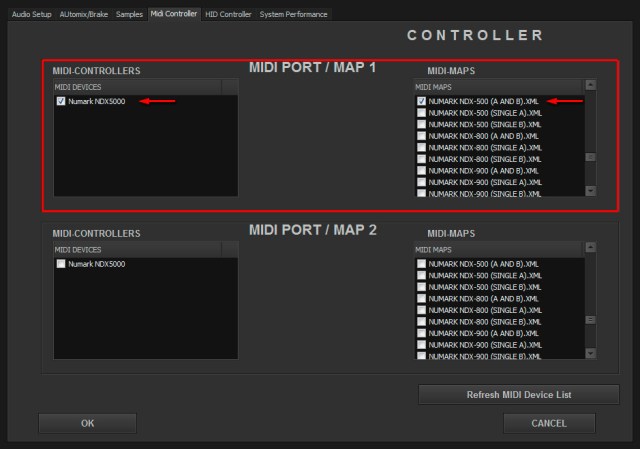 DJ ProMixer Dual Numark NDX 500