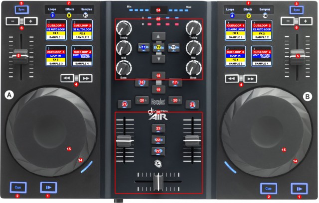 DJ ProMixer Hercules DJ Control Air map
