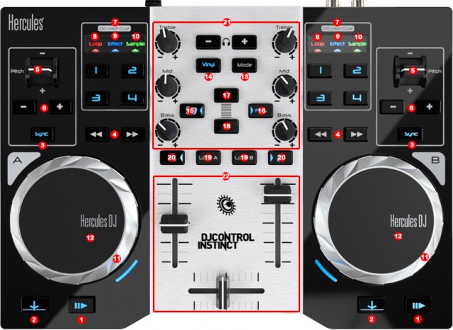 DJ ProMixer Hercules DJ Control Instinct S map