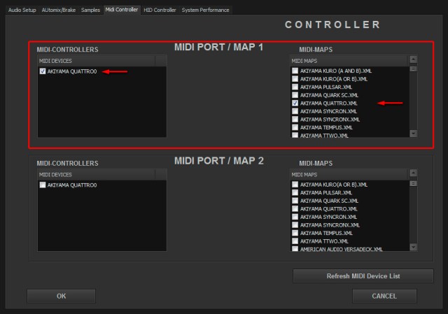 DJ ProMixer MIDI Akiyama Quattro