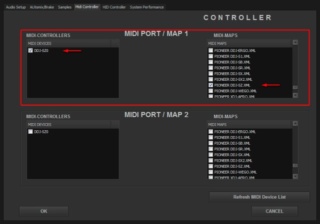 DJ ProMixer Pioneer DDJ-SZ MIDI