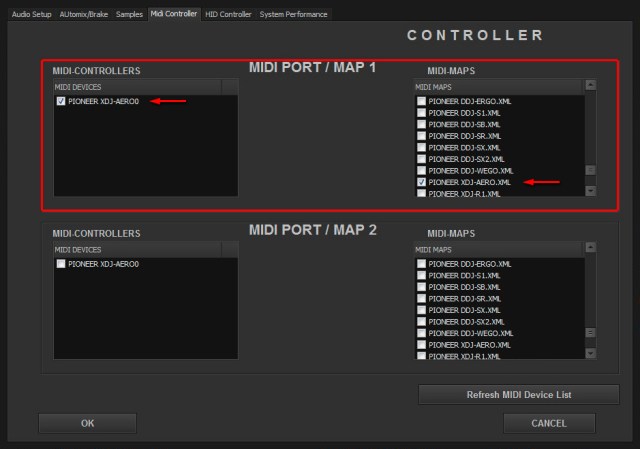 DJ ProMixer Pioneer XDJ-Aero MIDI