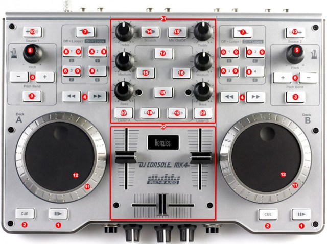 DJ ProMixer Hercules DJ Control MK4 map