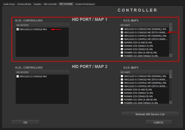DJ ProMixer HID Hercules DJ Console MK2 (Inverse)